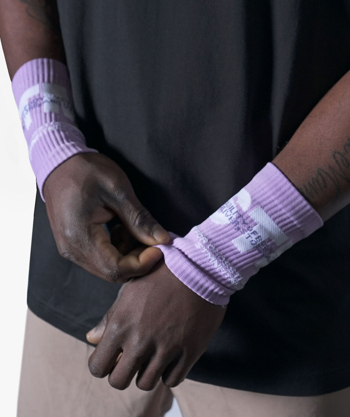 "DOWNTOWN" Wrist Bands White