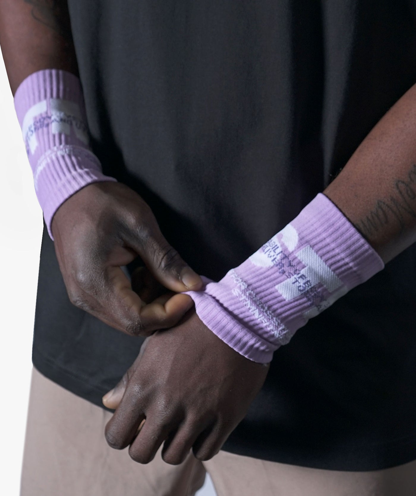 "DOWNTOWN" Wrist Bands White