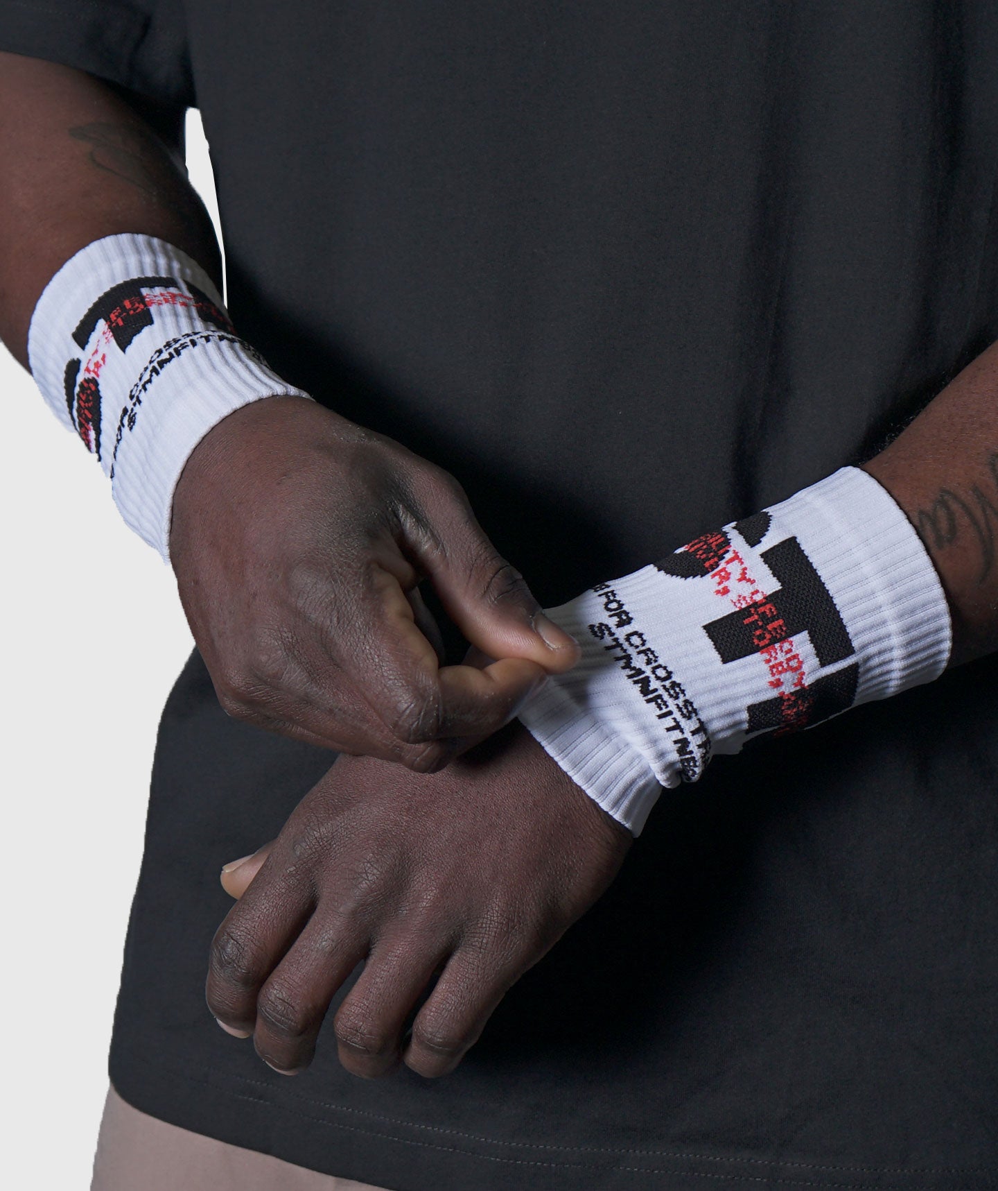 "DOWNTOWN" Wrist Bands White